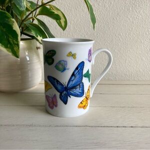 Vintage Y2K 1990s Colorful Rainbow Butterfly Coffee Tea Mug